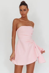 Minnesota Strapless Mini Dress Pink