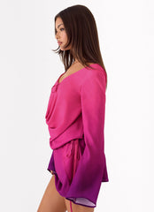 Rafaella Mini Dress - Fuchsia Violet Ombre