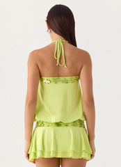 Gala Sequin Mini Dress - Lime