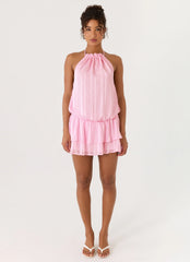 Parade Halter Mini Dress - Pink