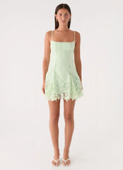 Florine Mini Dress - Pistachio