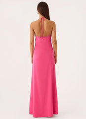Samaria Halter Maxi Dress - Berry