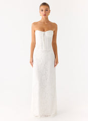 Already Know Lace Maxi Dress - White
