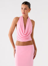 Ashi Cowl Top - Pink