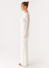 Ethereal Long Sleeve Maxi Dress - Ivory