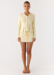 Get No Sleep Mini Skort - Butter Yellow