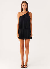 Makes Sense Mini Dress - Black