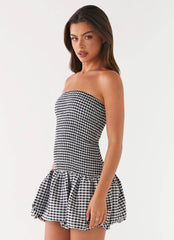 Martell Mini Dress - Black Gingham