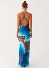Sandy Siren Maxi Dress - Cheetah Floral