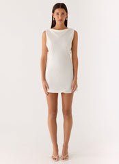 Tuscan Glow Chiffon Mini Dress - Ivory