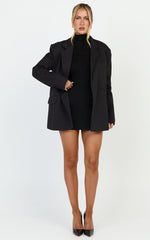 Virginia Jacket - Oversized Double Breasted Blazer in Black