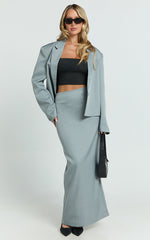 Willow Blazer - Oversized Boxy Short Blazer in Grey