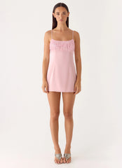 Siren Sequin Beaded Mini Dress - Pink