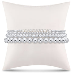 everyday sterling stack of 4 - pearl