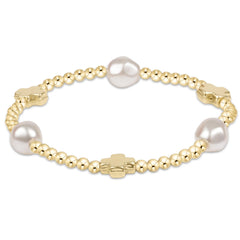 Signature Cross Gold & Admire Pearl 3mm Gold Bracelet