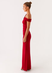 After This Maxi Dress - Raspberry