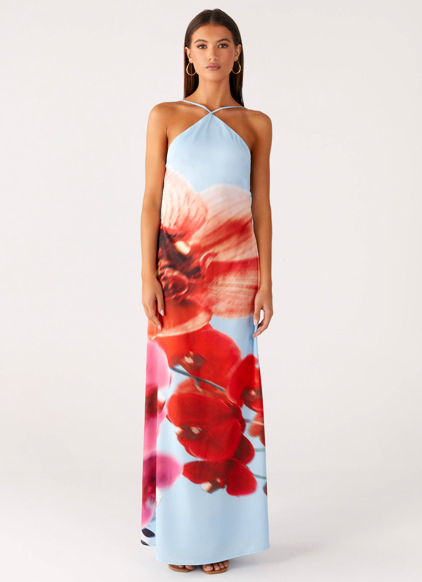 Chloe Maxi Dress - Turquoise Bloom
