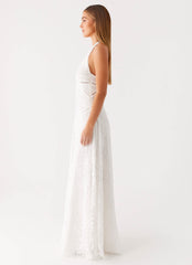 Ember Valley Cotton Maxi Dress - Ivory