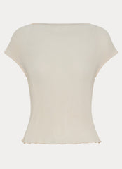 Gemma Cap Sleeve Top - Ivory