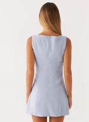 Lucky Charm Mini Dress - Blue