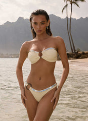 Nixie Strapless Bikini Top - Yellow