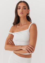 Solace Soul Twist Shoulder Top - Ivory