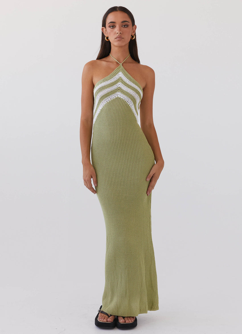 Masterpiece Knit Maxi Dress - Forest