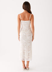 Postcards Lace Midi Dress - Ivory