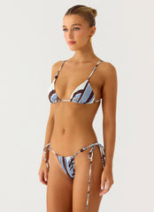 Ryland Bead Bikini Top - Purple Stripe