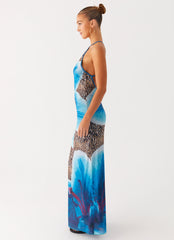 Sandy Siren Maxi Dress - Cheetah Floral