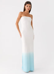 Soft Spoken Knit Maxi Dress - Blue Ombre