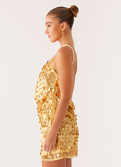 Xander Sequin Mini Dress - Gold