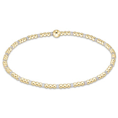 Gameday Hope Sincerity Pattern 2mm Bead Bracelet - Grey